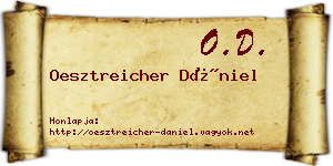 Oesztreicher Dániel névjegykártya